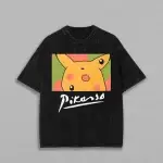 Pikasso Graphic Shirt Surprised Mouse Fine Art Tee Funny Anime Parody Apparel Vintage Wash Aesthetic Gear Retro Abstract Manga Art